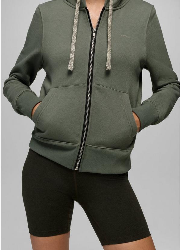 prAna Fleece Full Zip Hoodie, Color: Thyme, image 4