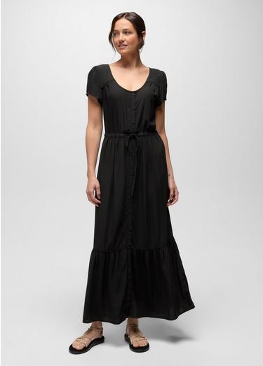 Moonvale Maxi Dress, Color: Solid Black, image 5