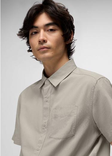 Metador Solid Short Sleeve Shirt, Color: River Rock, image 3