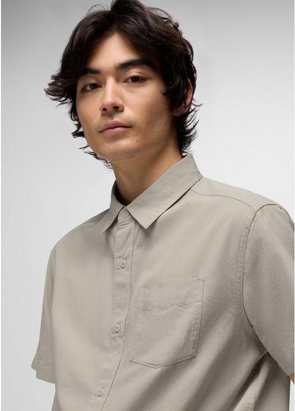 Metador Solid Short Sleeve Shirt, Color: River Rock, image 3