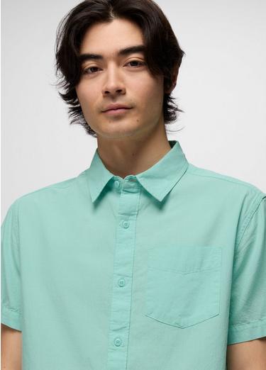 Metador Solid Short Sleeve Shirt, Color: Sea Glass, image 15