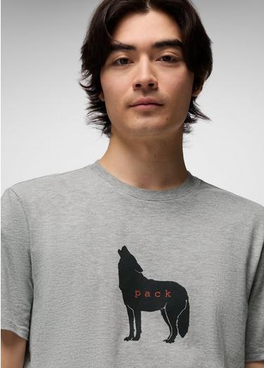 Wolf Pack Journeyman Short Sleeve Graphic Tee, Color: Heather Grey, image 7