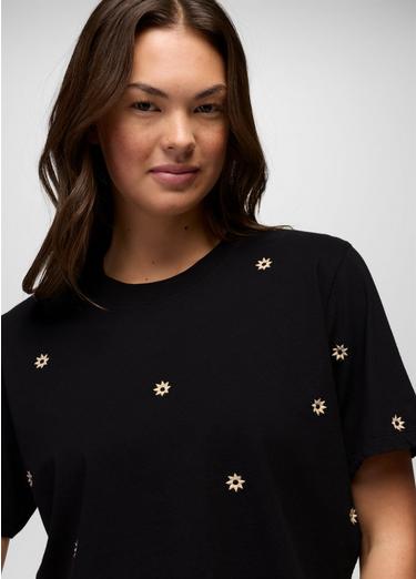 Everyday Daisy Crop Tee, Color: Black, image 3