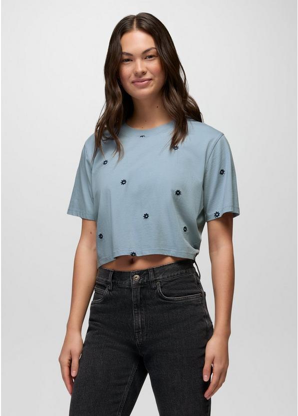 Everyday Daisy Crop Tee, Color: Glacier Skies, image 1