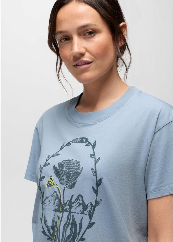 Everyday Mountain Flower Short Sleeve Tee, Color: Glacier Skies, image 3