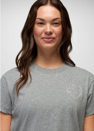 Everyday Open Heart Short Sleeve Tee, Color: Medium Heather Grey, image 7