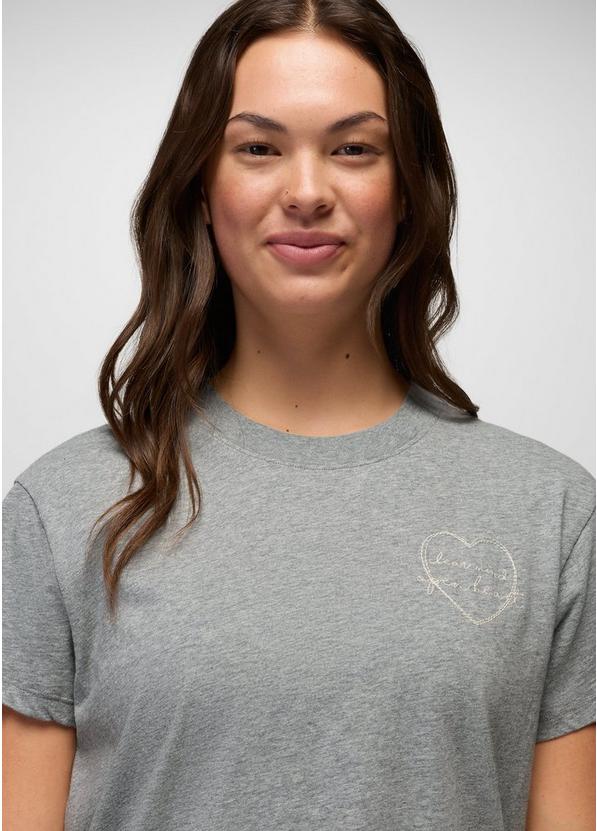 Everyday Open Heart Short Sleeve Tee, Color: Medium Heather Grey, image 3