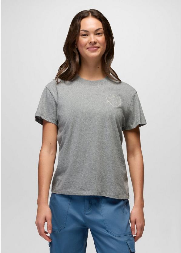 Everyday Open Heart Short Sleeve Tee, Color: Medium Heather Grey, image 1