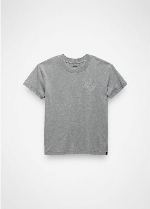 Everyday Open Heart Short Sleeve Tee, Color: Medium Heather Grey, image 5