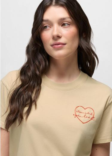 Everyday Open Heart Short Sleeve Tee, Color: Stone, image 3