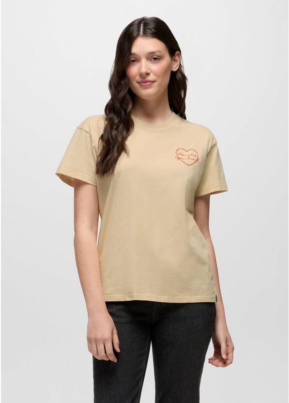 Everyday Open Heart Short Sleeve Tee, Color: Stone, image 1