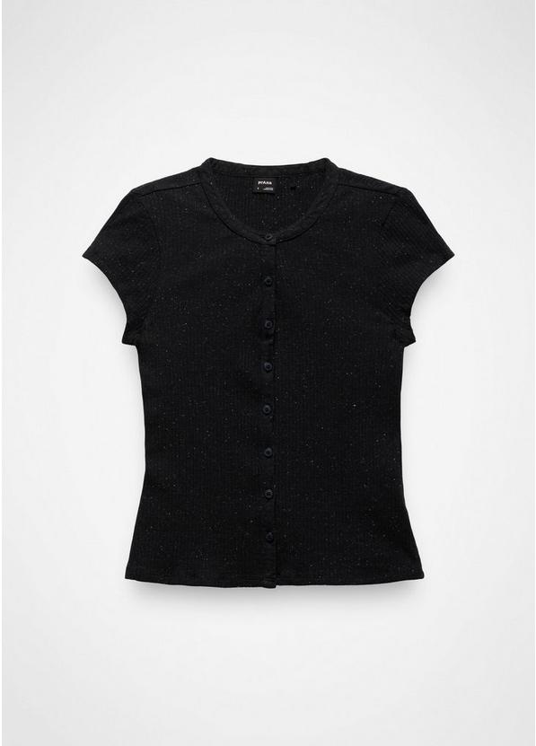 Cambria Cove Button Up Top, Color: Black Heather, image 6