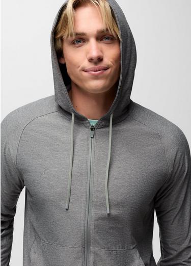 Altitude Tracker Light Full-Zip Hoodie, Color: Medium Heather Grey, image 7