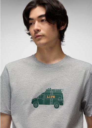 Van Life Journeyman Short Sleeve Graphic Tee, Color: Heather Grey, image 7