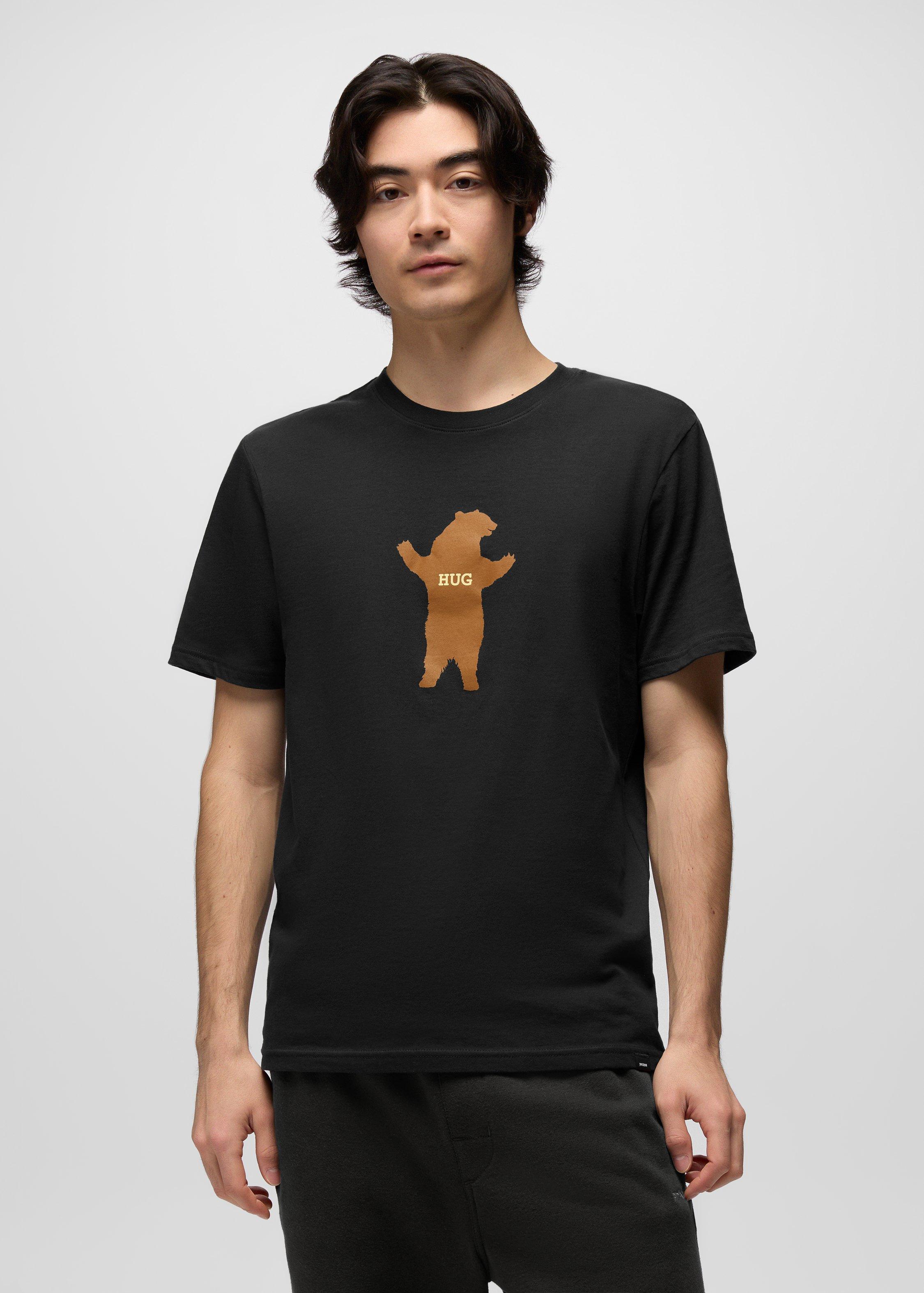 Mens prAna Bear Squeeze Journeyman Short Sleeve Graphic Tee - Black