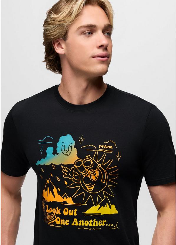 prAna Lifeworks Short Sleeve Graphic Tee, Color: Black, image 3