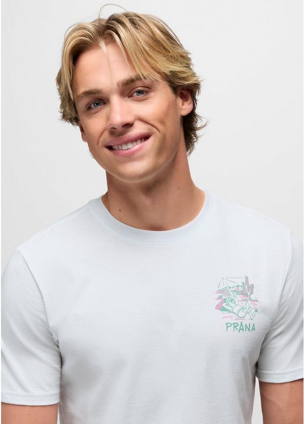 prAna Sol Scape Short Sleeve Graphic Tee, Color: Soft White, image 3