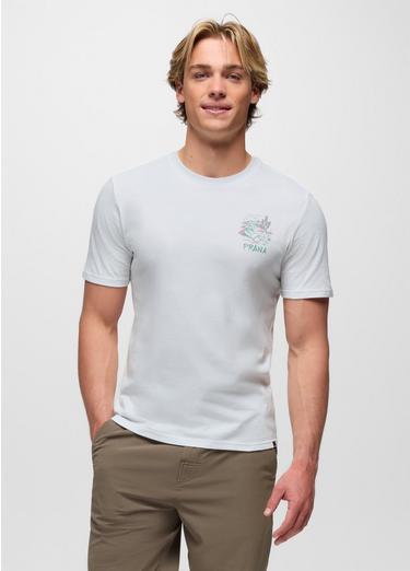 prAna Sol Scape Short Sleeve Graphic Tee, Color: Soft White, image 1