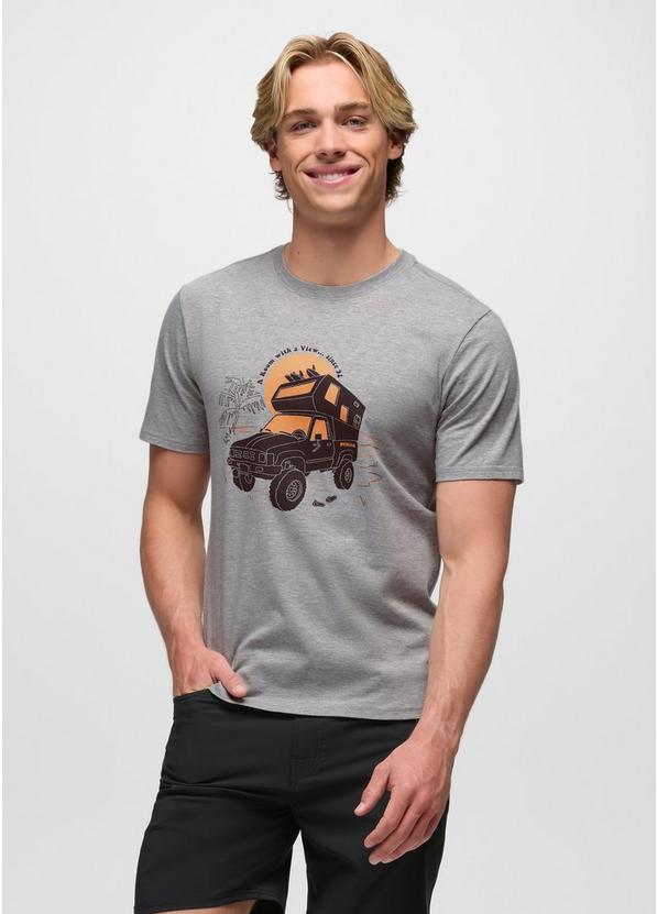 prAna Beach Livin Short Sleeve Graphic Tee, Color: Heather Grey, image 1