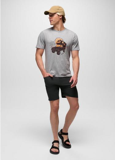 prAna Beach Livin Short Sleeve Graphic Tee, Color: Heather Grey, image 4