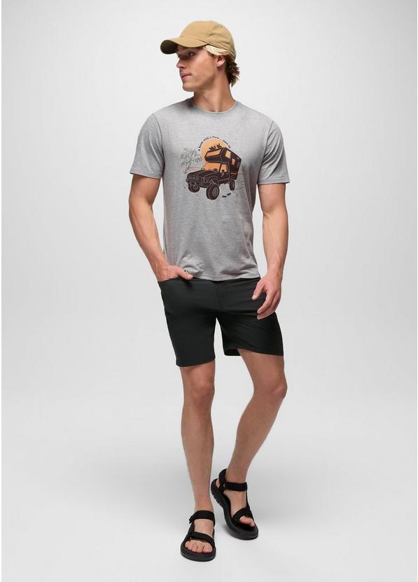 prAna Beach Livin Short Sleeve Graphic Tee, Color: Heather Grey, image 4