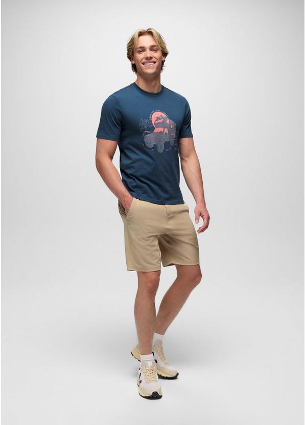 prAna Beach Livin Short Sleeve Graphic Tee, Color: Bluff Blue, image 4