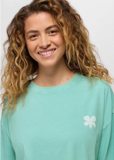 Everyday Botanical Oversize Graphic Tee, Color: Sea Glass, image 3