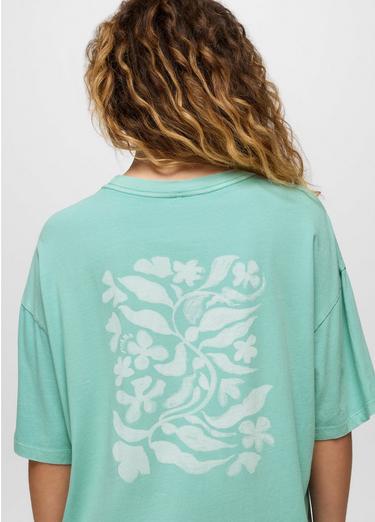 Everyday Botanical Oversize Graphic Tee, Color: Sea Glass, image 2