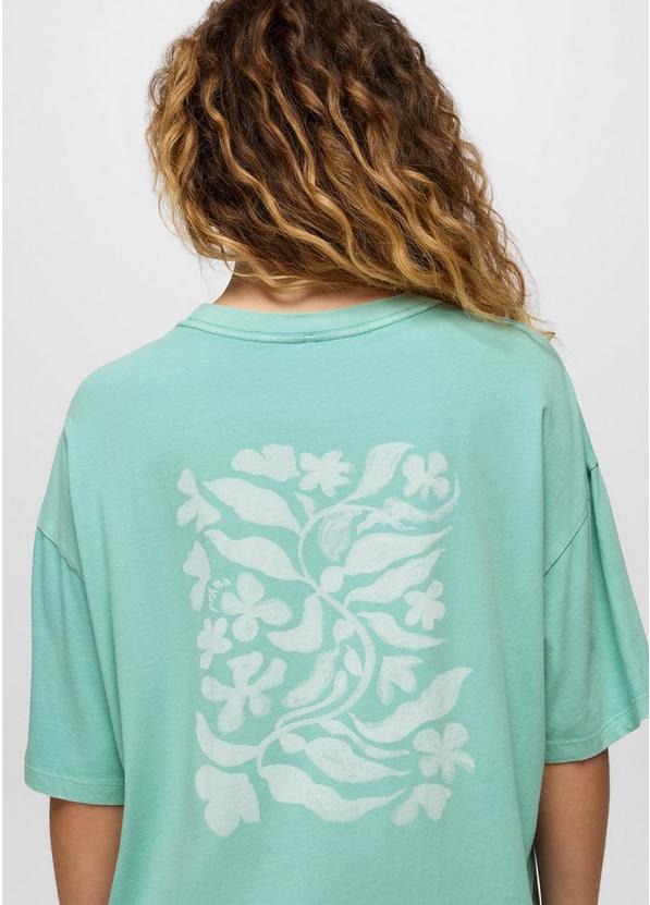Everyday Botanical Oversize Graphic Tee, Color: Sea Glass, image 2