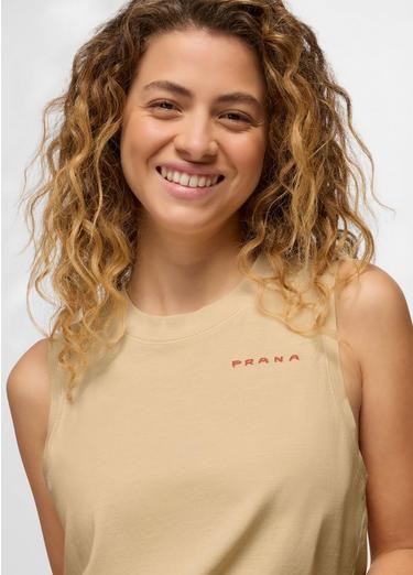 Everyday Paradise Creek Graphic Tank, Color: Wheat, image 3