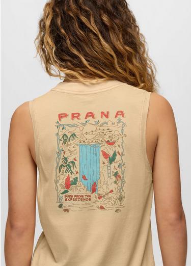 Everyday Paradise Creek Graphic Tank, Color: Wheat, image 2