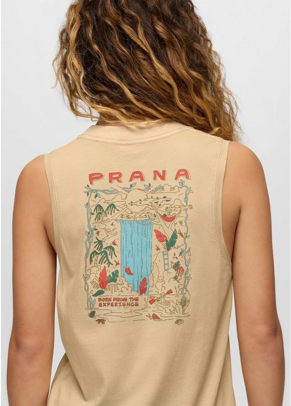 Everyday Paradise Creek Graphic Tank, Color: Wheat, image 2
