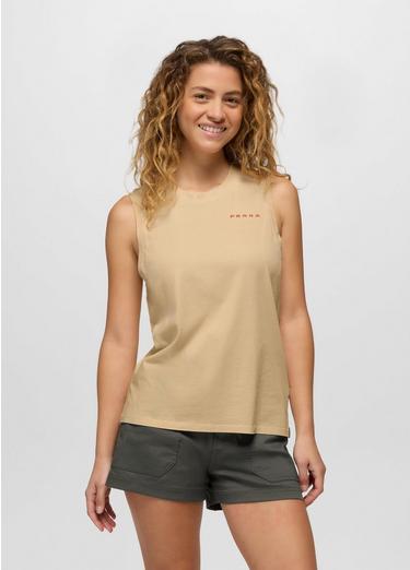 Everyday Paradise Creek Graphic Tank, Color: Wheat, image 1