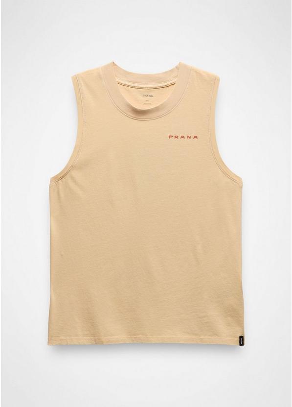 Everyday Paradise Creek Graphic Tank, Color: Wheat, image 6