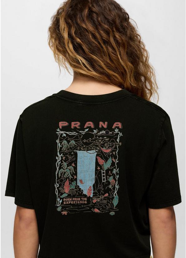 Everyday Paradise Creek Crop Graphic Tee, Color: Black, image 2