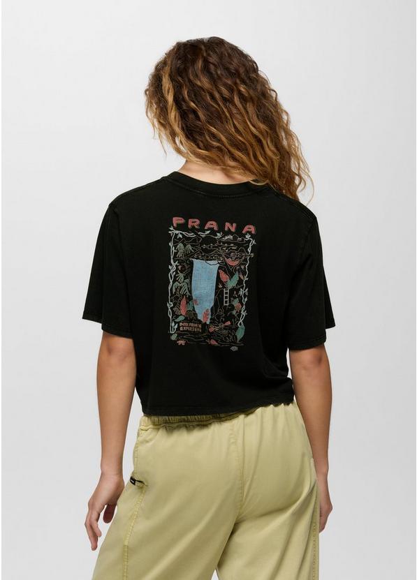 Everyday Paradise Creek Crop Graphic Tee, Color: Black, image 5