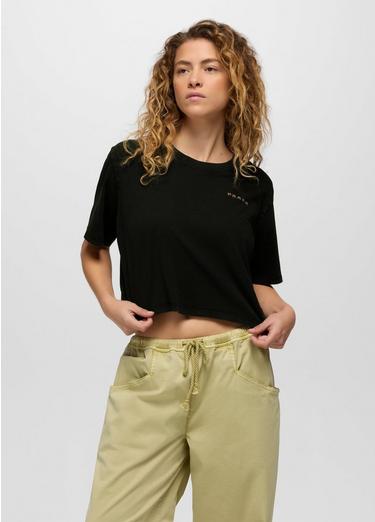 Everyday Paradise Creek Crop Graphic Tee, Color: Black, image 1