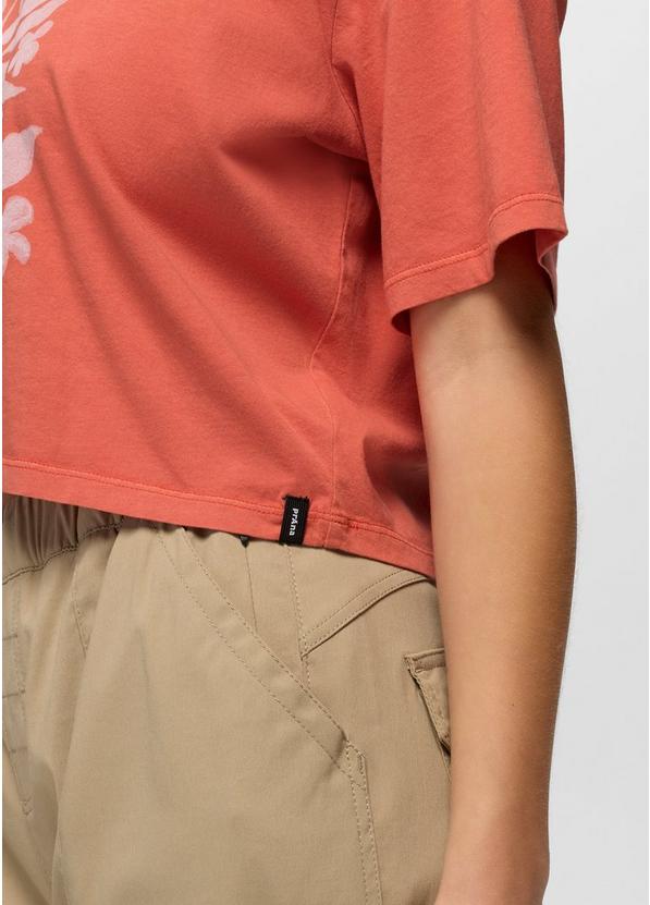Everyday Botanical Crop Graphic Tee, Color: Lychee, image 4