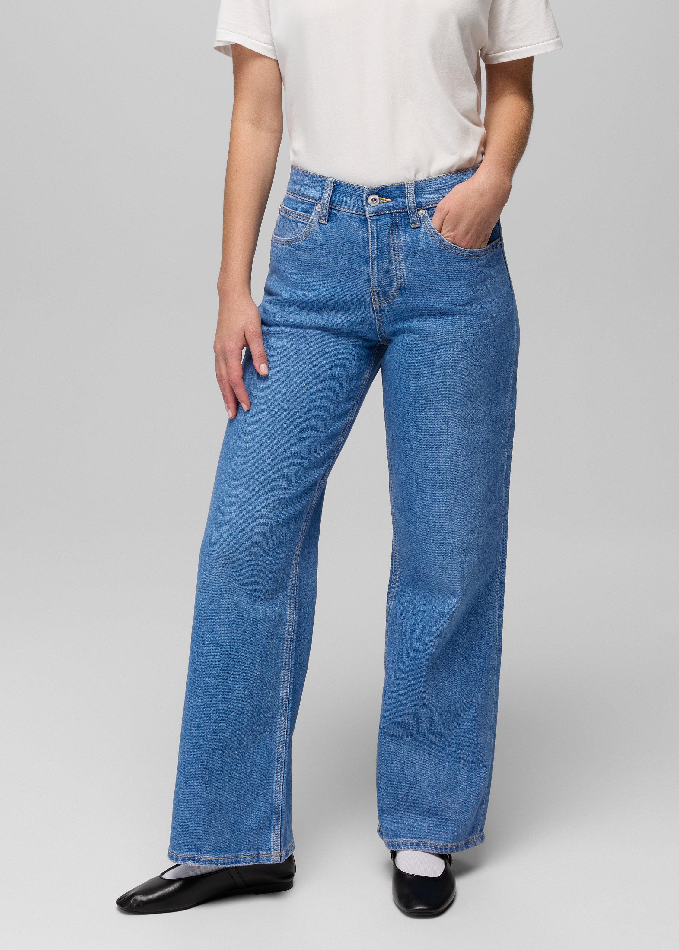 Women's prAna Carlsbad 760 High Rise Wide Leg Jean - Sea Salt