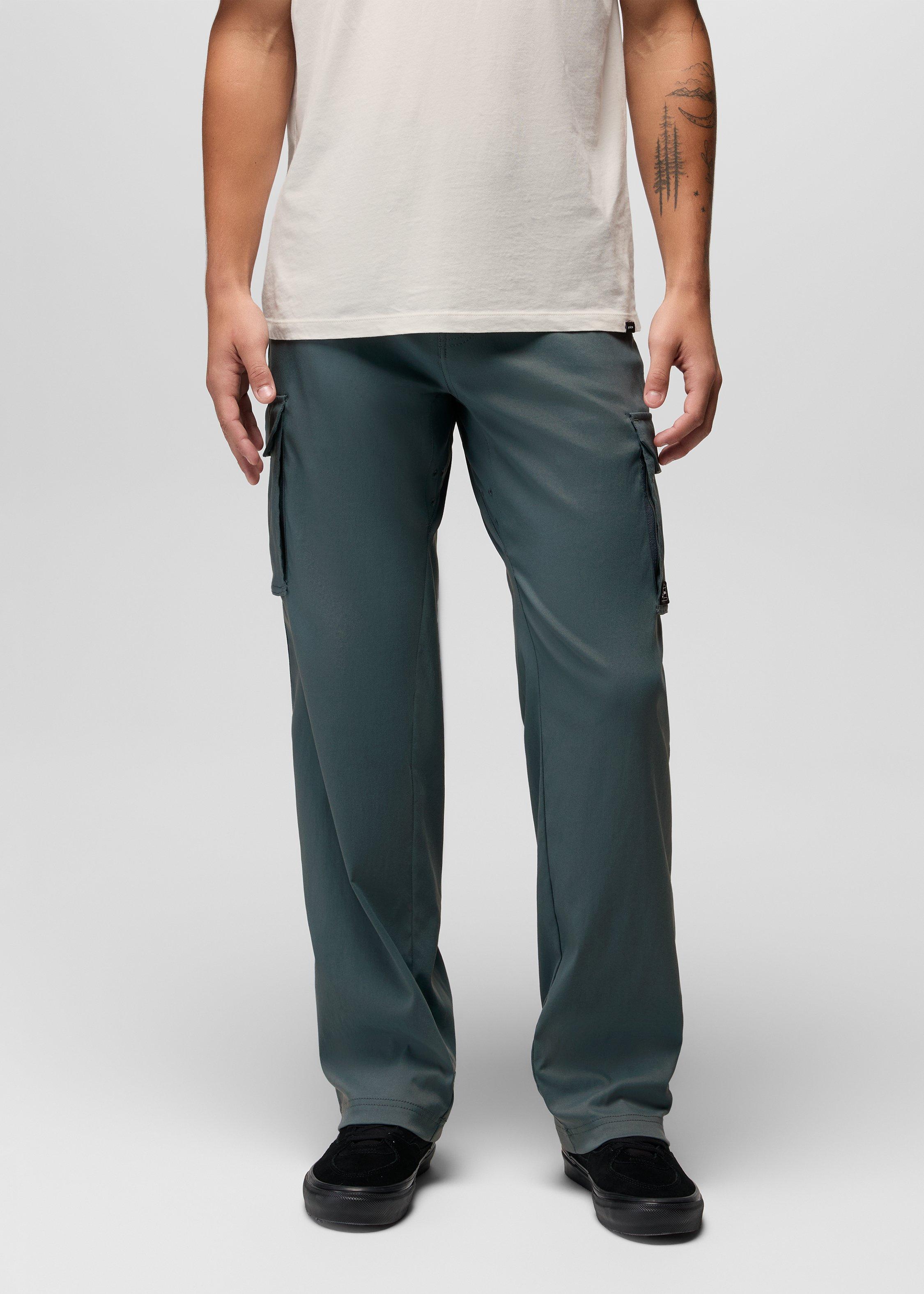 Men's prAna Stretch Zion Cargo Relaxed Pant - Grey Blue