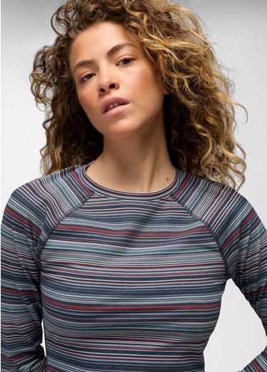 Heavana Long Sleeve, Color: Nautical Microstripe, image 7