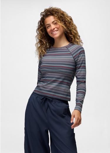 Heavana Long Sleeve, Color: Nautical Microstripe, image 5