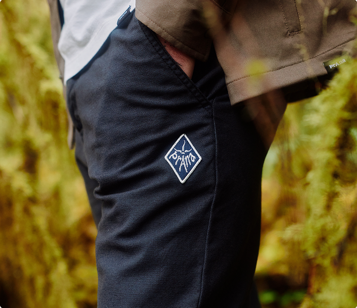 An image showing prAna's premium materials