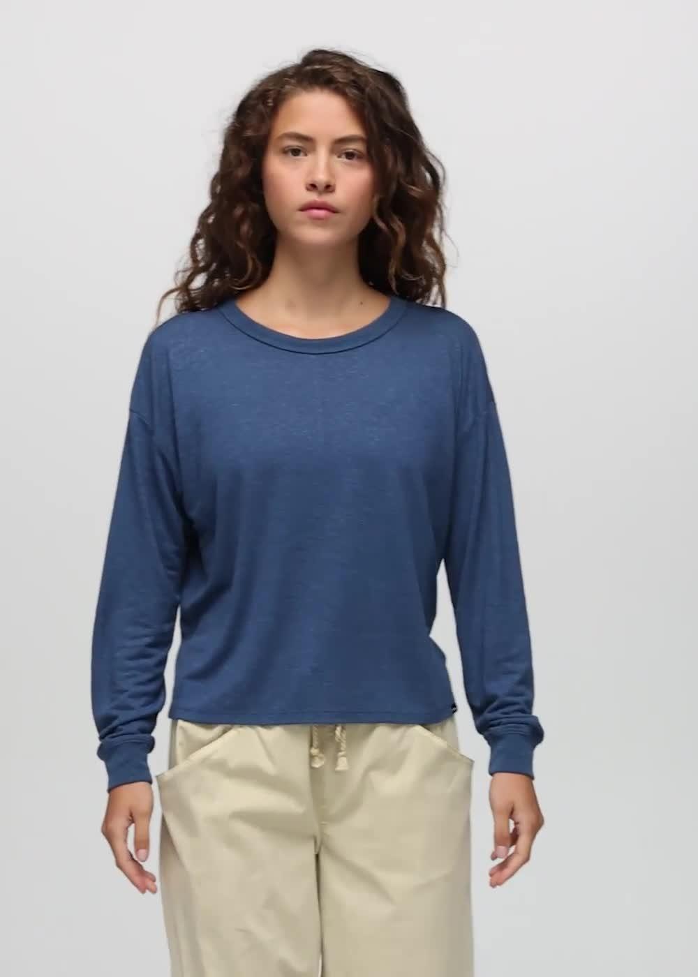 Cozy Up Long Sleeve Crew, Color: Bluff Blue