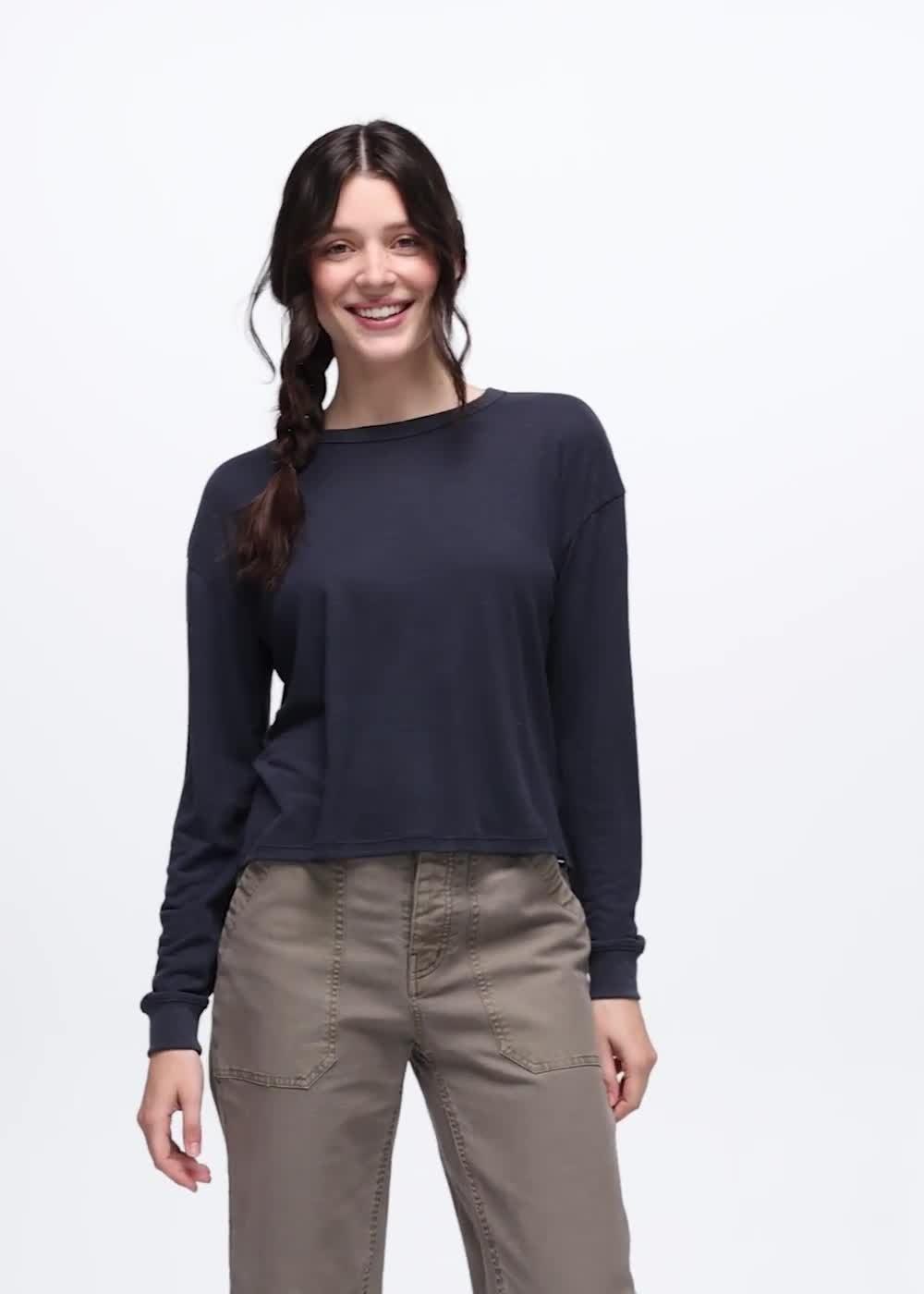 Cozy Up Long Sleeve Crew, Color: Nautical