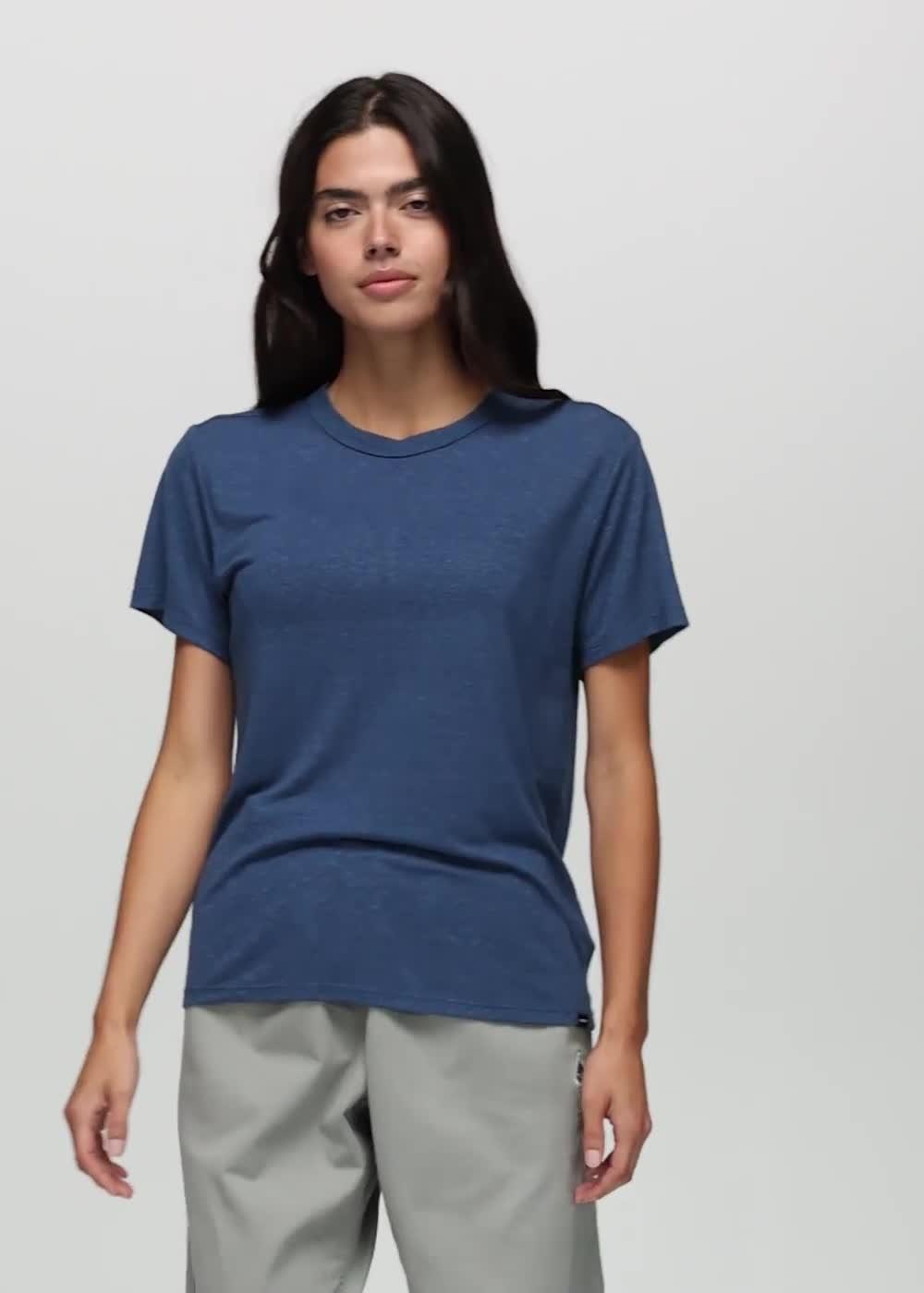 Cozy Up Short Sleeve Crew, Color: Bluff Blue