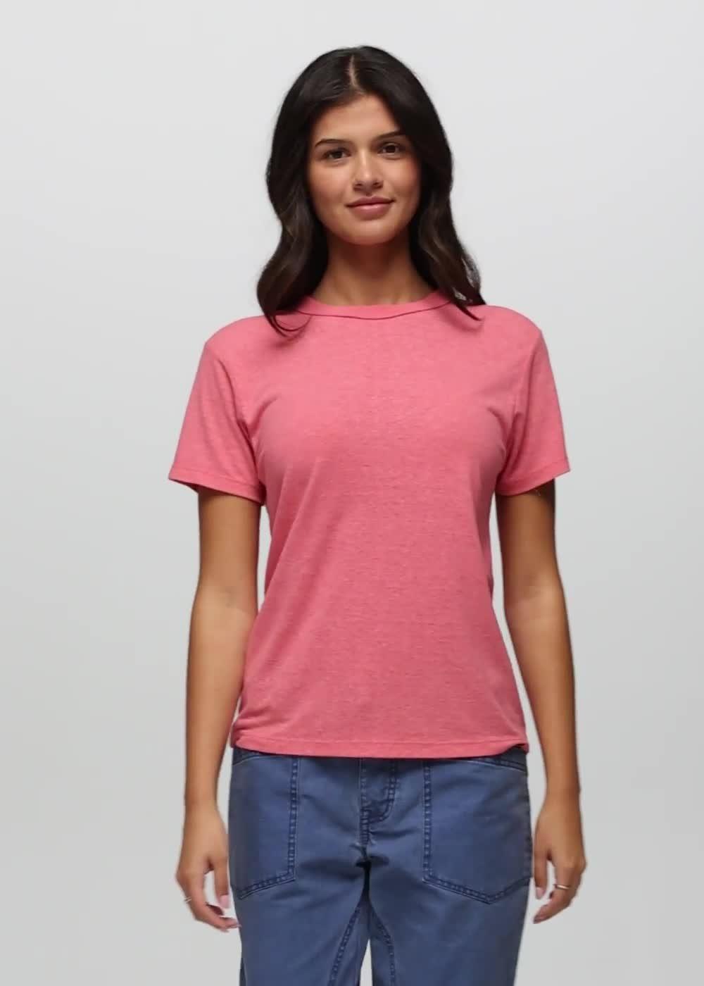 Cozy Up Short Sleeve Crew, Color: Guava