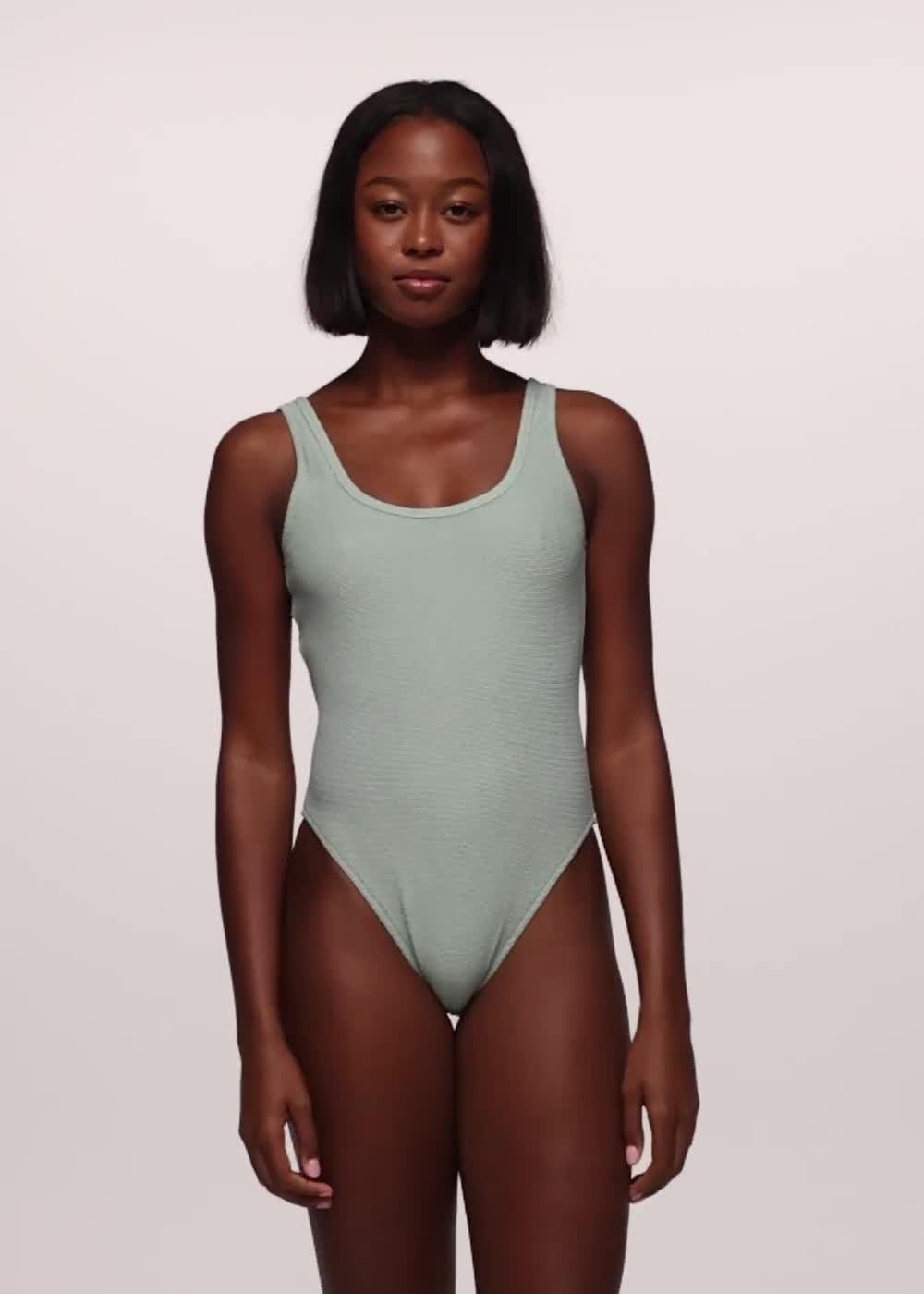 Lahari Scrunch One Piece Swimsuit, Color: Saltwater