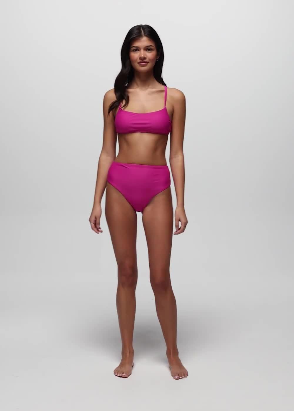 Lahari Swim Top, Color: Berry Beam