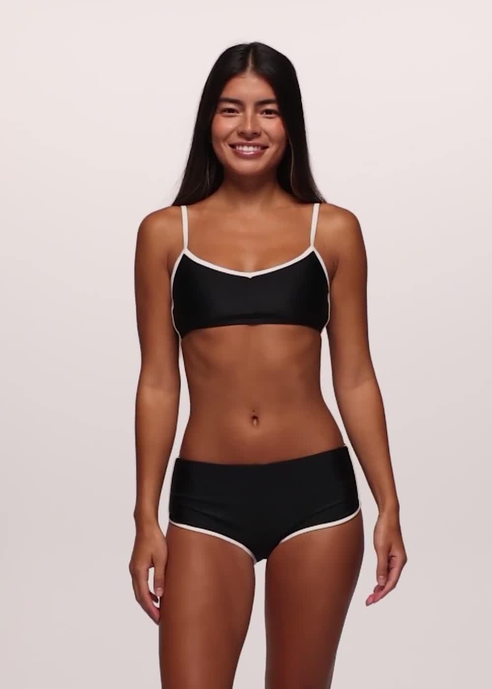 Tropic Kiss Swim Top, Color: Black